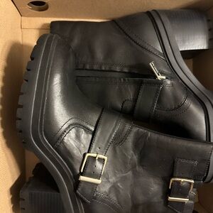 Black Leather Men Shoes